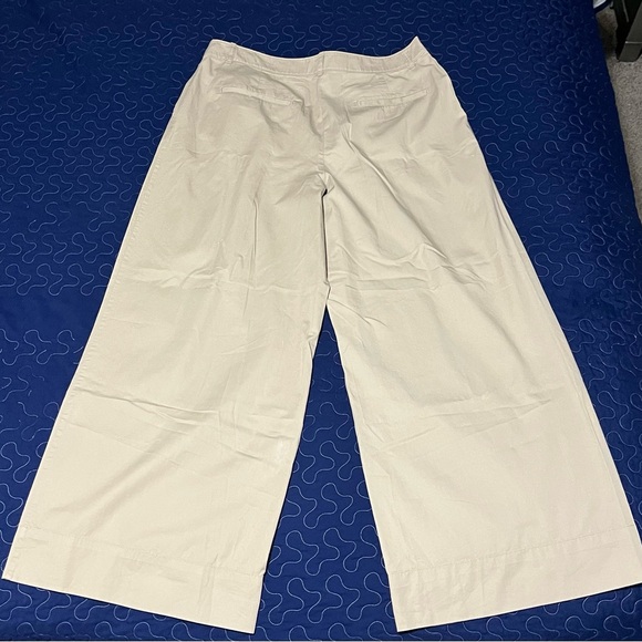 Loft toasted beige poplin wide leg pants ~ Size 12 - Picture 3 of 7